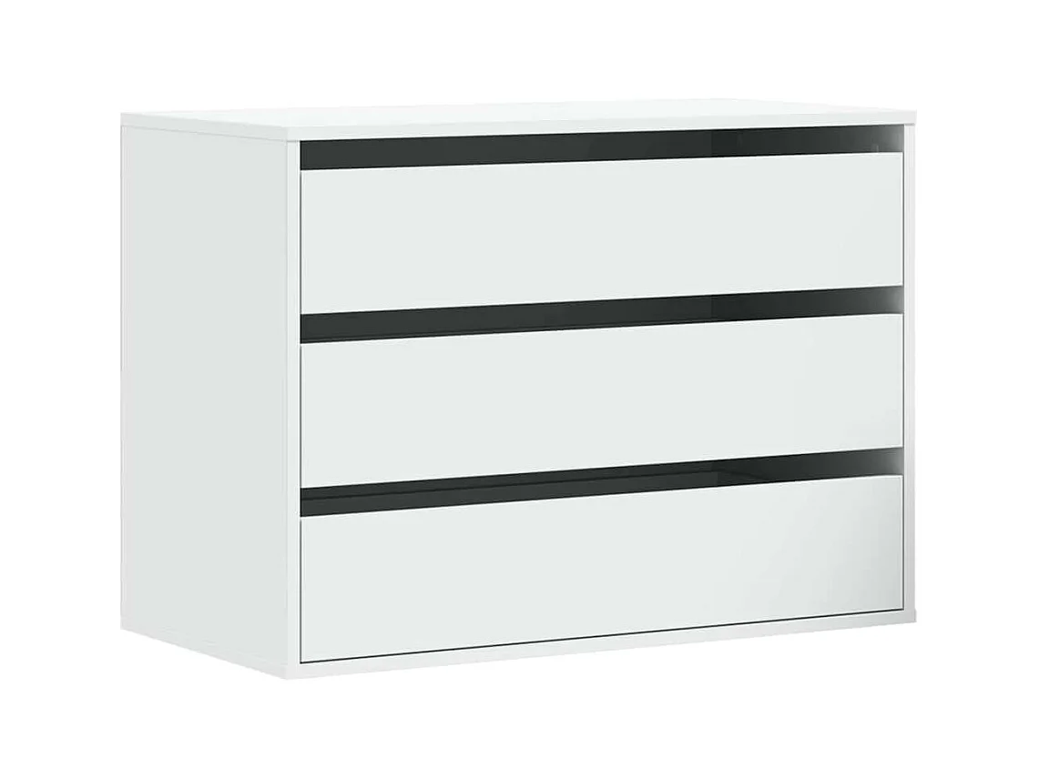 Witte hoekladekast 80x41x58 cm bewerkt hout