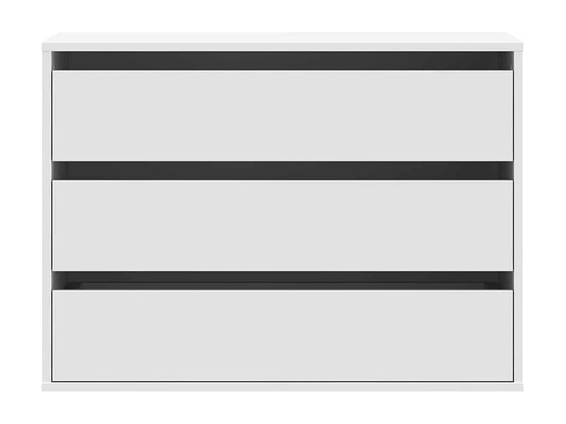 Cómoda esquinera blanca 80x41x58 cm madera contrachapada