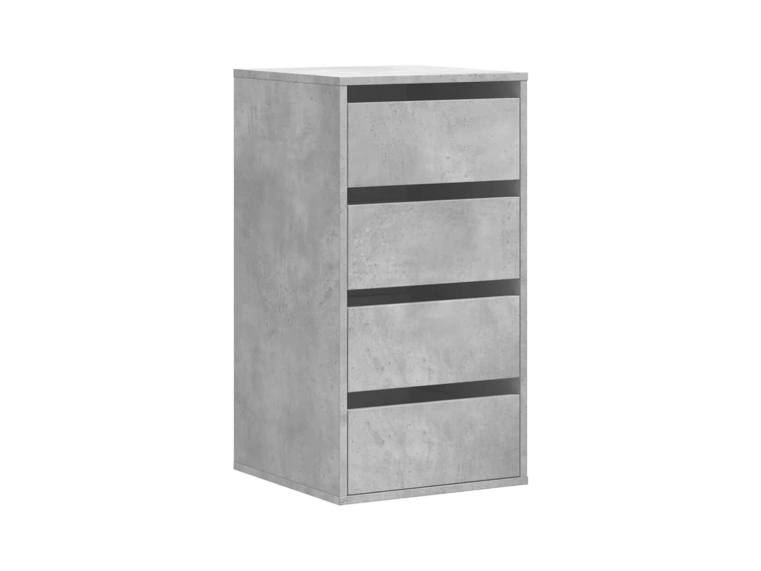 Betongrijze hoekladekast 40x41x76 cm bewerkt hout