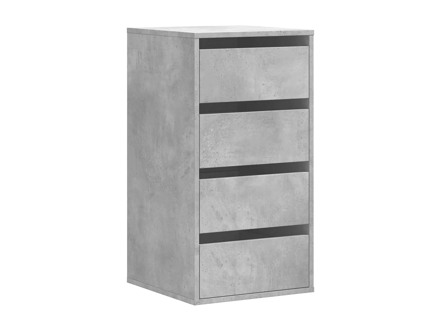 Commode d'angle gris béton 40x41x76 cm bois d'ingénierie