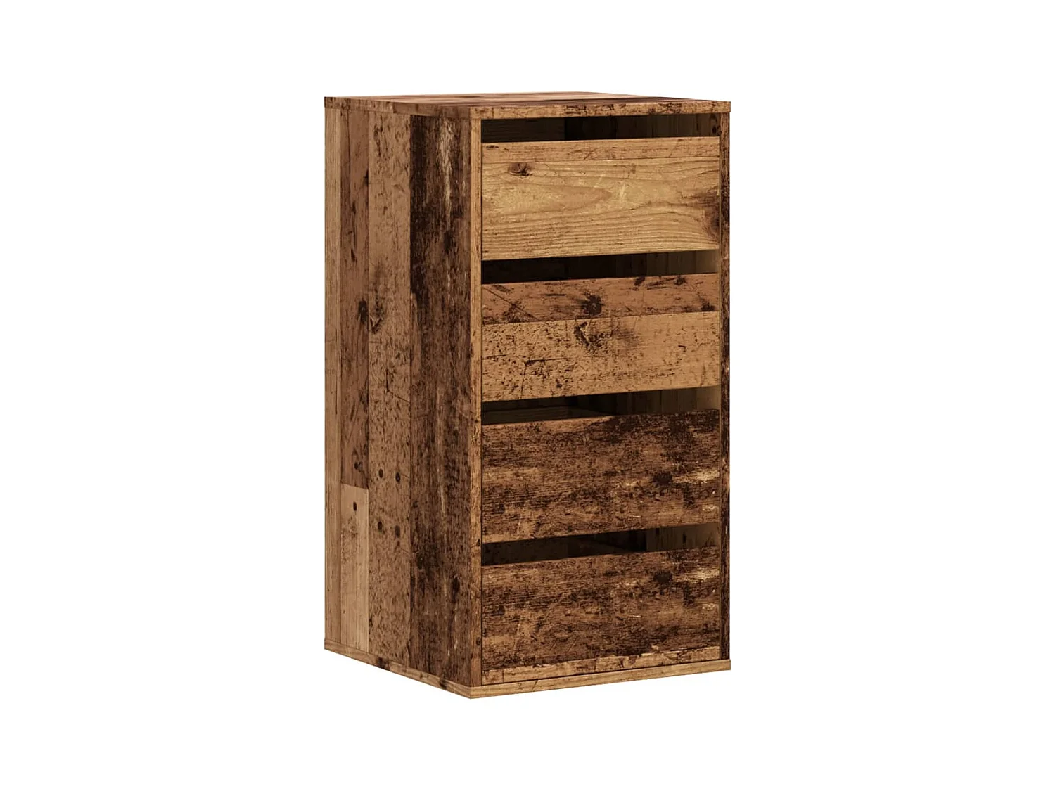 Oude houten hoekladekast 40x41x76 cm bewerkt hout