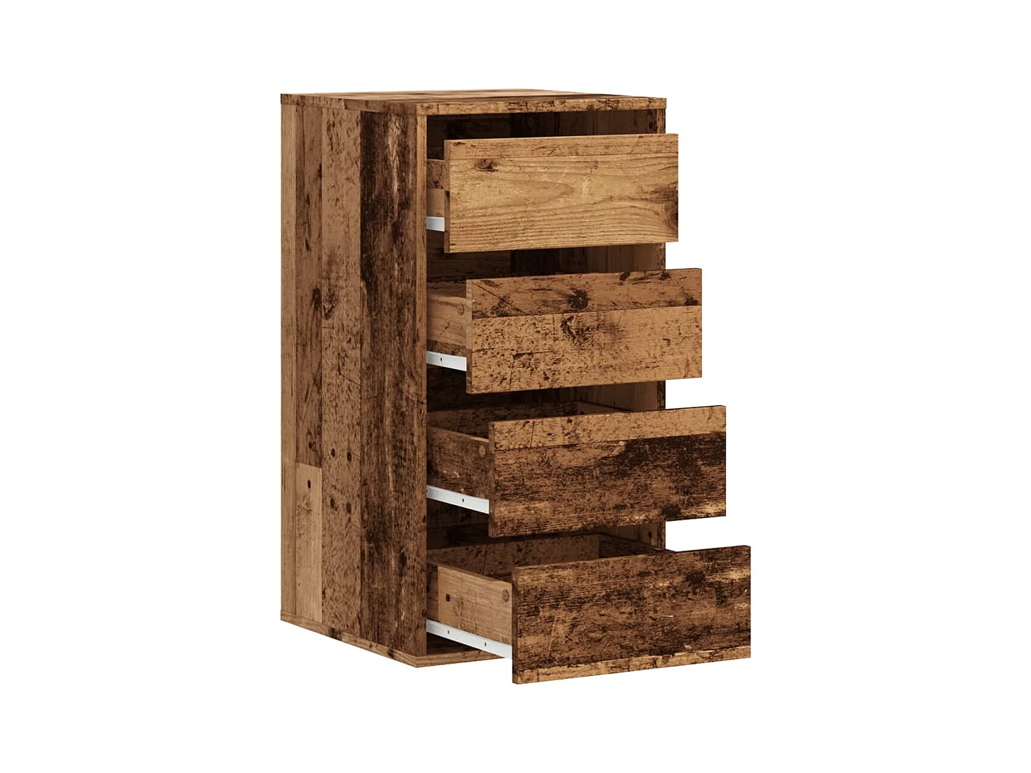 Oude houten hoekladekast 40x41x76 cm bewerkt hout