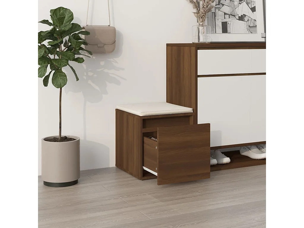 Tiroir boîte Chêne marron 40,5x40x40 cm Bois d'ingénierie