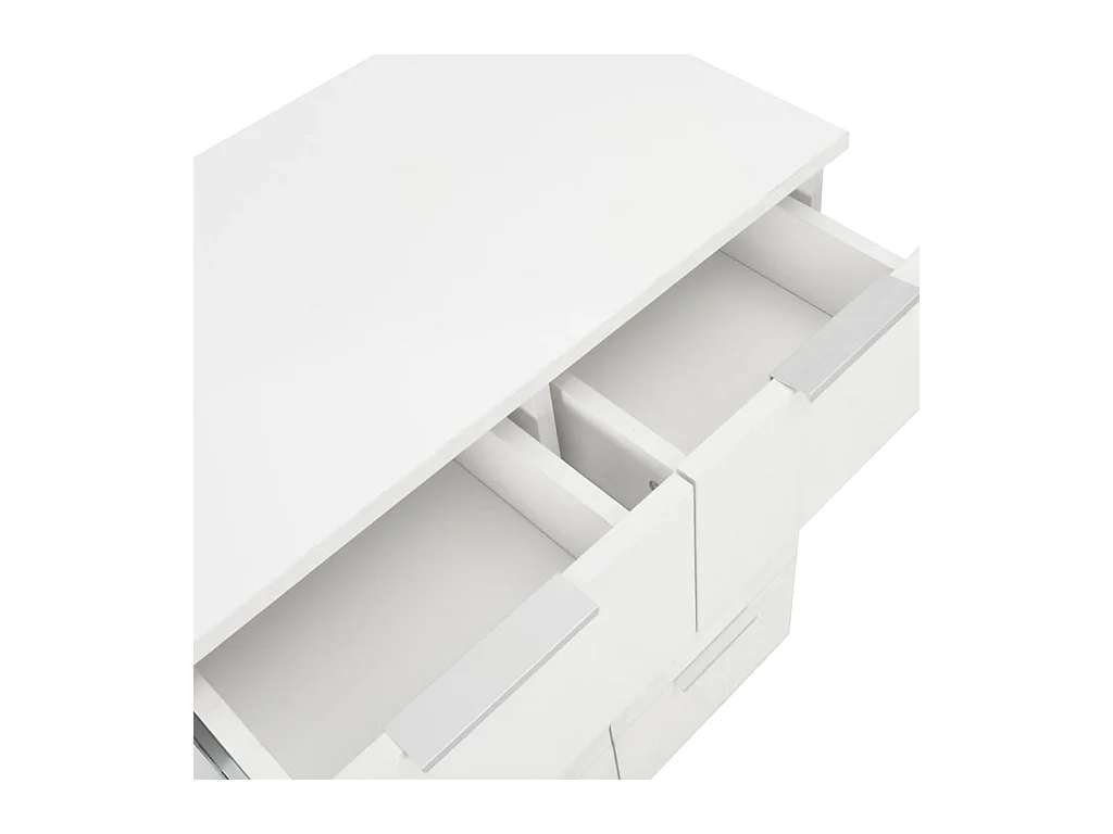 Dressoir Glanzend wit 60x35x80 cm Technisch hout