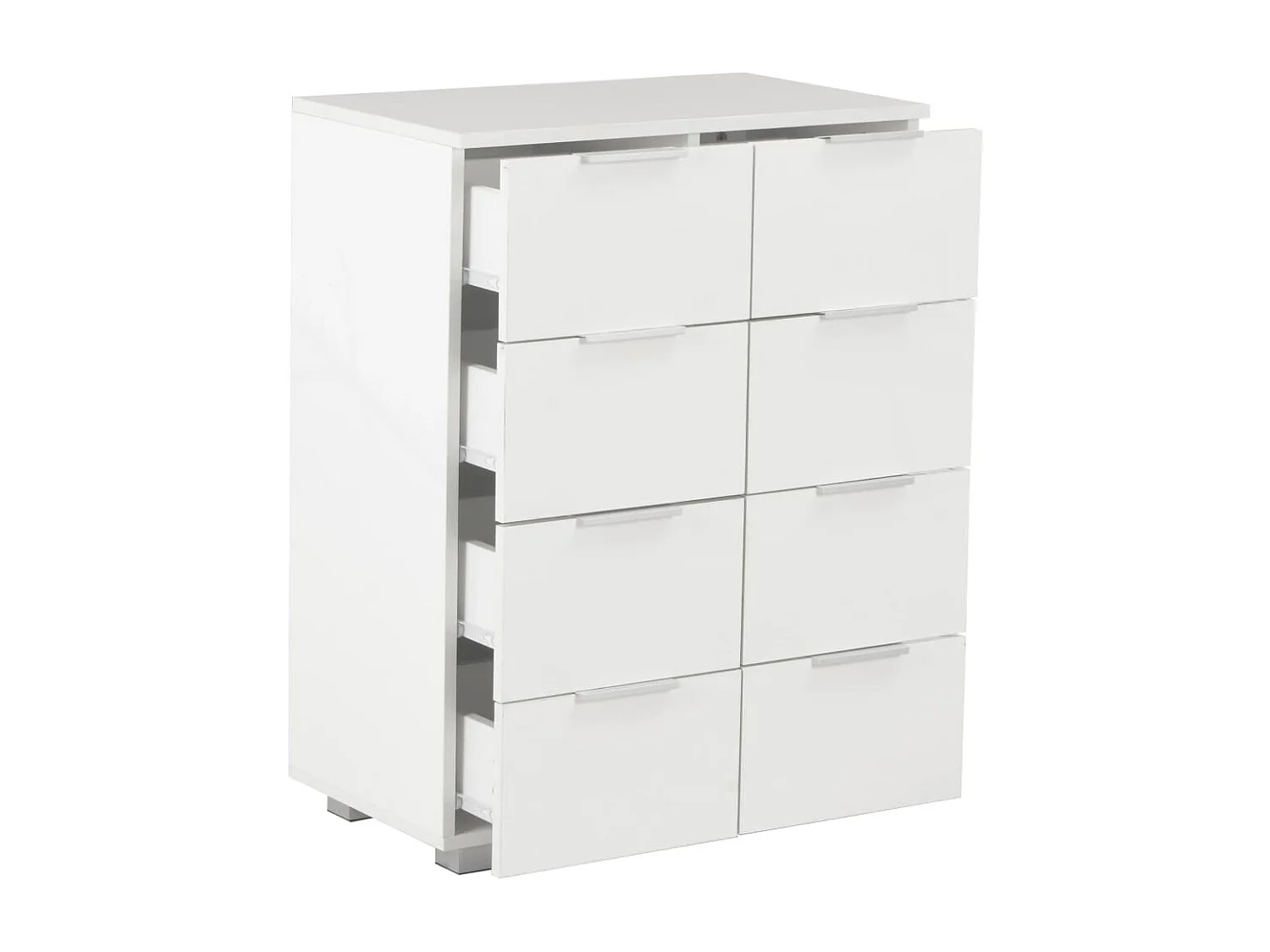 Aparador Blanco brillo 60x35x80 cm Madera de ingeniería