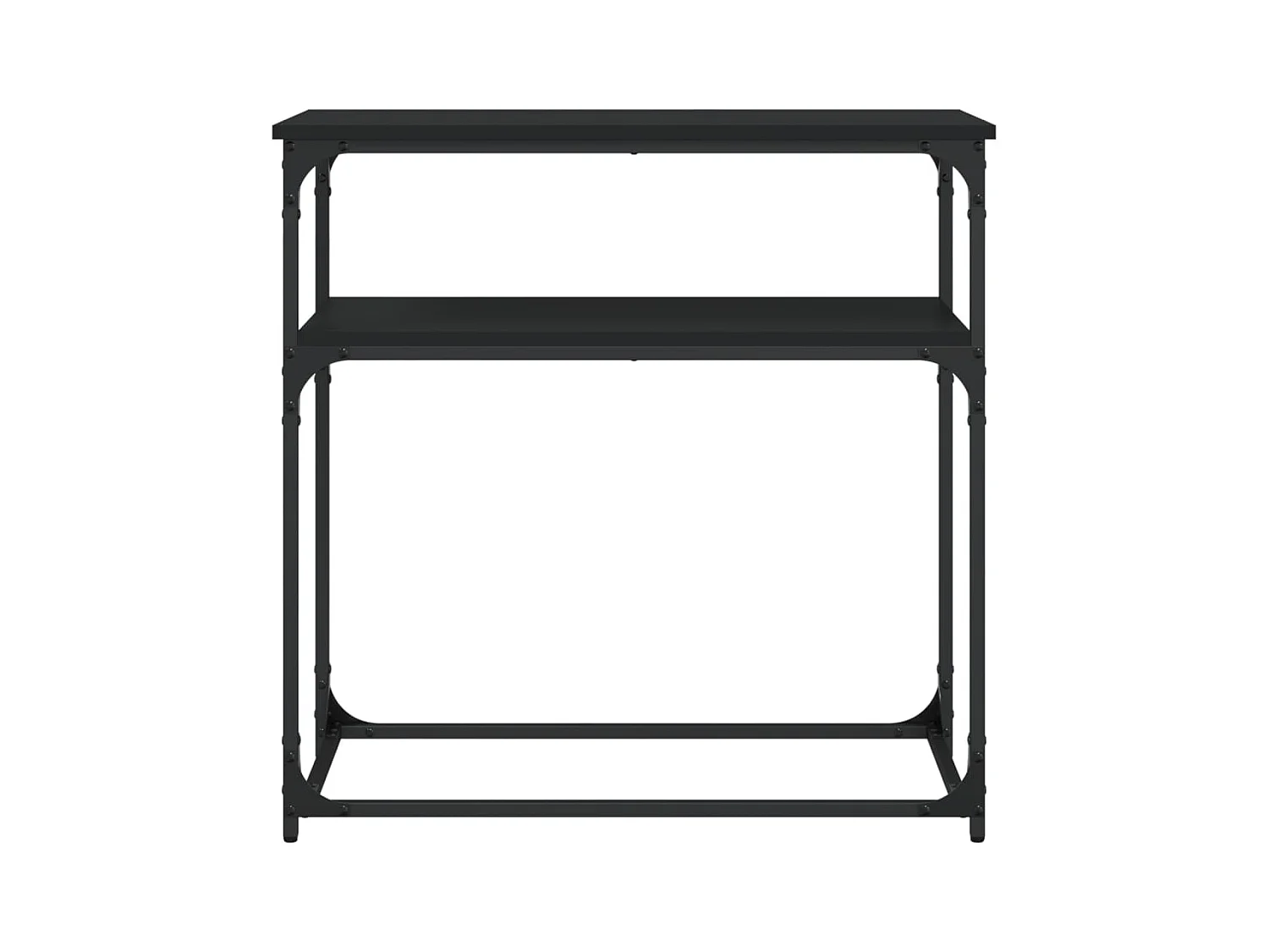 Table console noir 75x35,5x75 cm bois d'ingénierie
