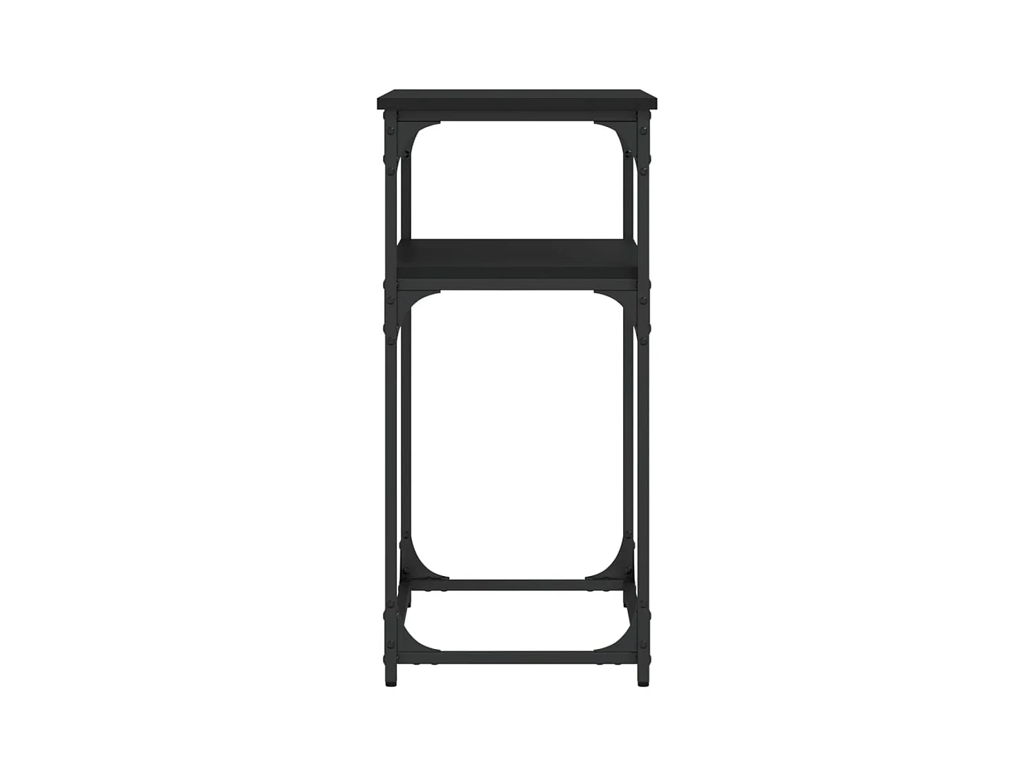 Table console noir 75x35,5x75 cm bois d'ingénierie