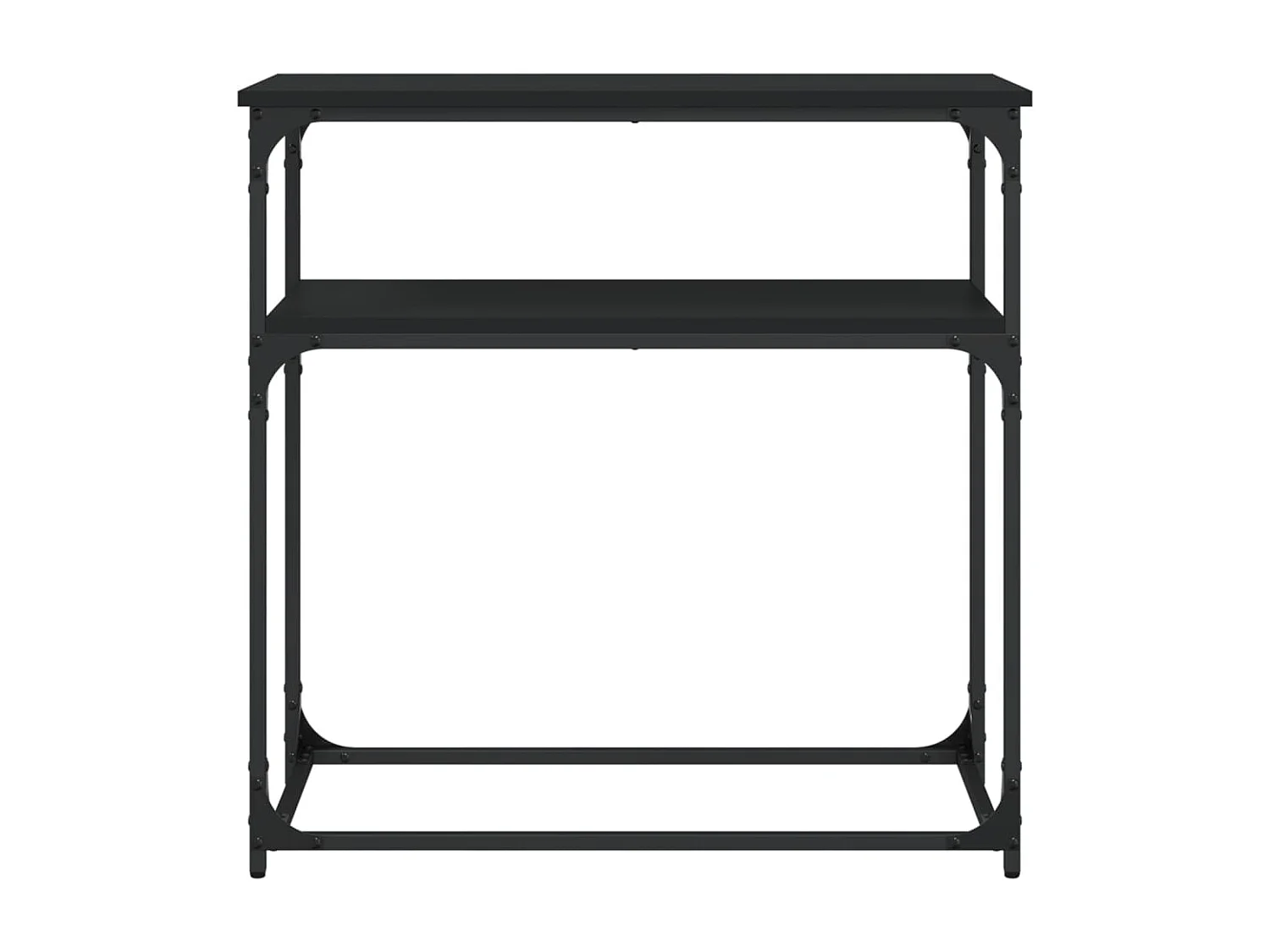 Table console noir 75x35,5x75 cm bois d'ingénierie