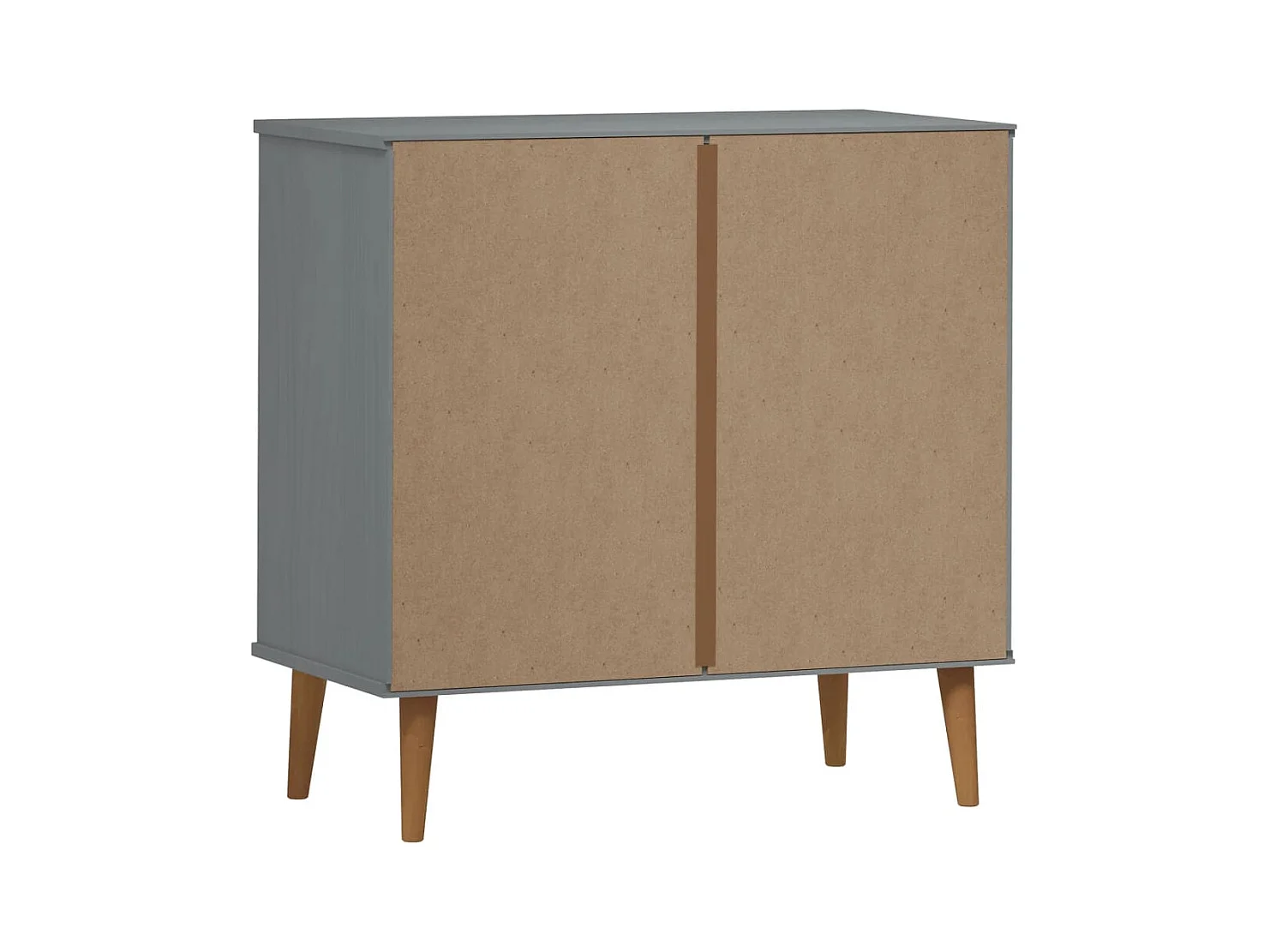 Grijze ladekast 80x40x80 cm Massief grenenhout