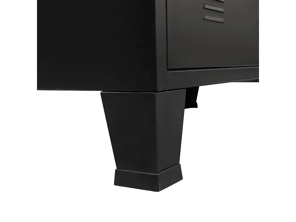 Commode à tiroirs Métal Style Industriel 78x40x93 cm Noir