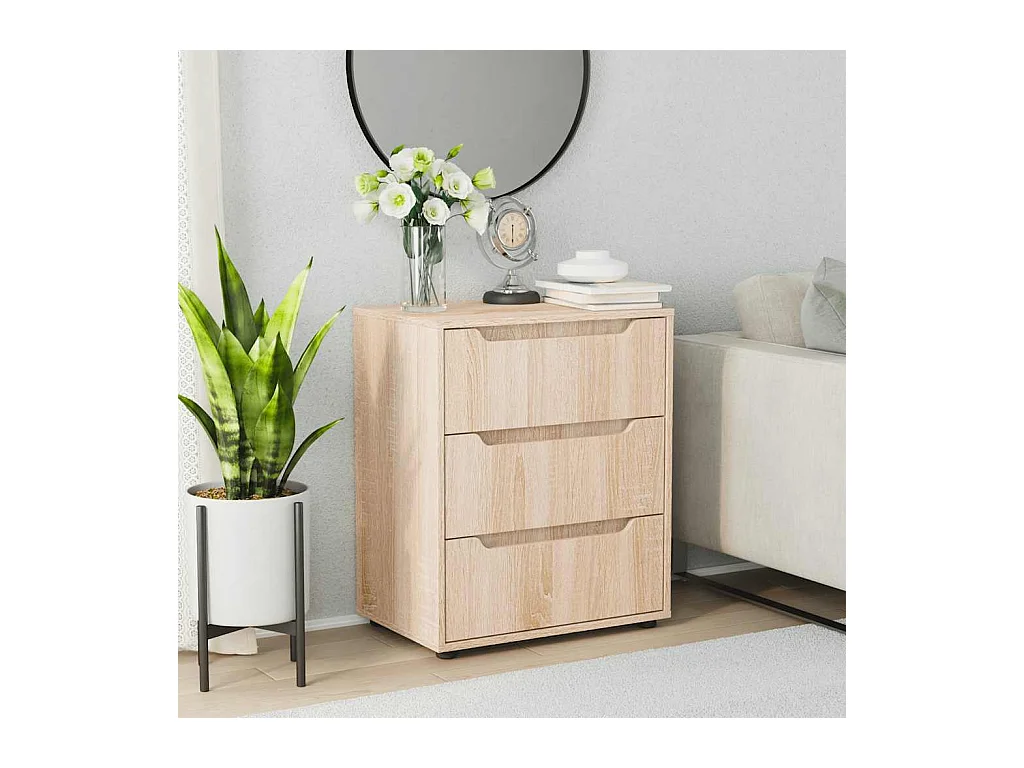 Buffet  chêne sonoma 60x40x73 cm bois d'ingénierie