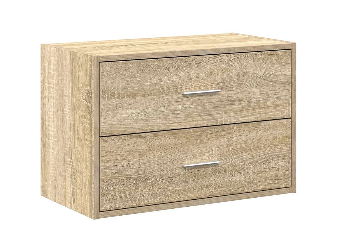 Armoire avec 2 tiroirs chêne sonoma 60x31x40 cm bois ingénierie