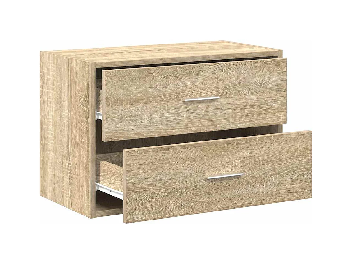 Armoire avec 2 tiroirs chêne sonoma 60x31x40 cm bois ingénierie
