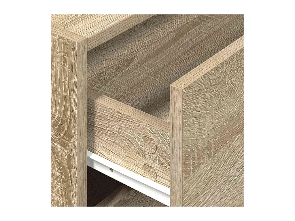 Armoire avec 2 tiroirs chêne sonoma 60x31x40 cm bois ingénierie