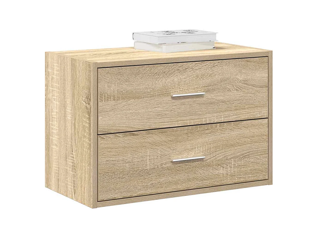 Armoire avec 2 tiroirs chêne sonoma 60x31x40 cm bois ingénierie