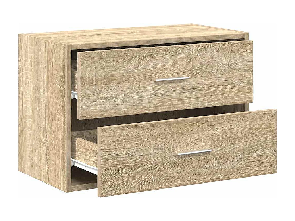 Armoire avec 2 tiroirs chêne sonoma 60x31x40 cm bois ingénierie