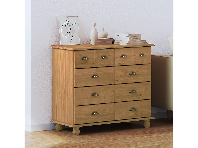 Ladekast  Honingbruin 91x40x79 cm in massief grenen