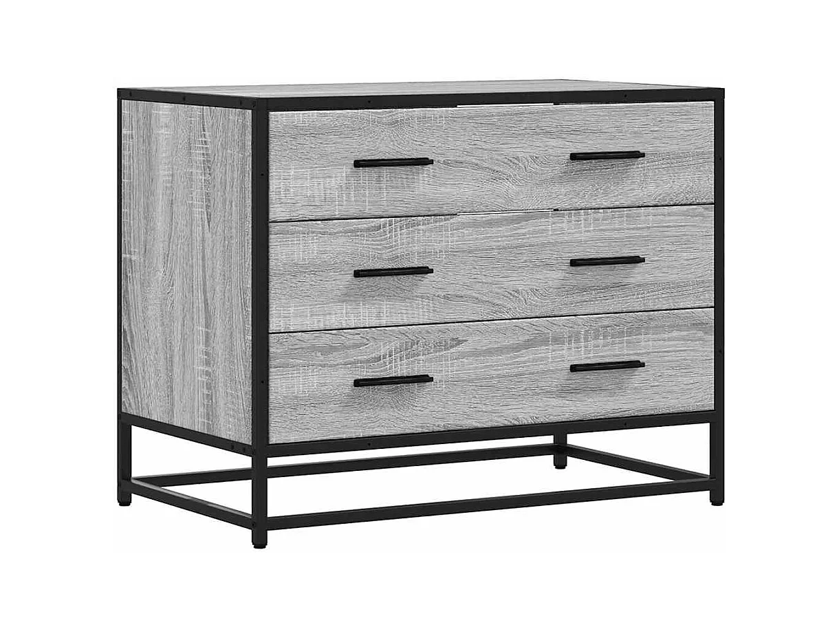 Sonoma grijze ladekast 70x41x56 cm bewerkt hout