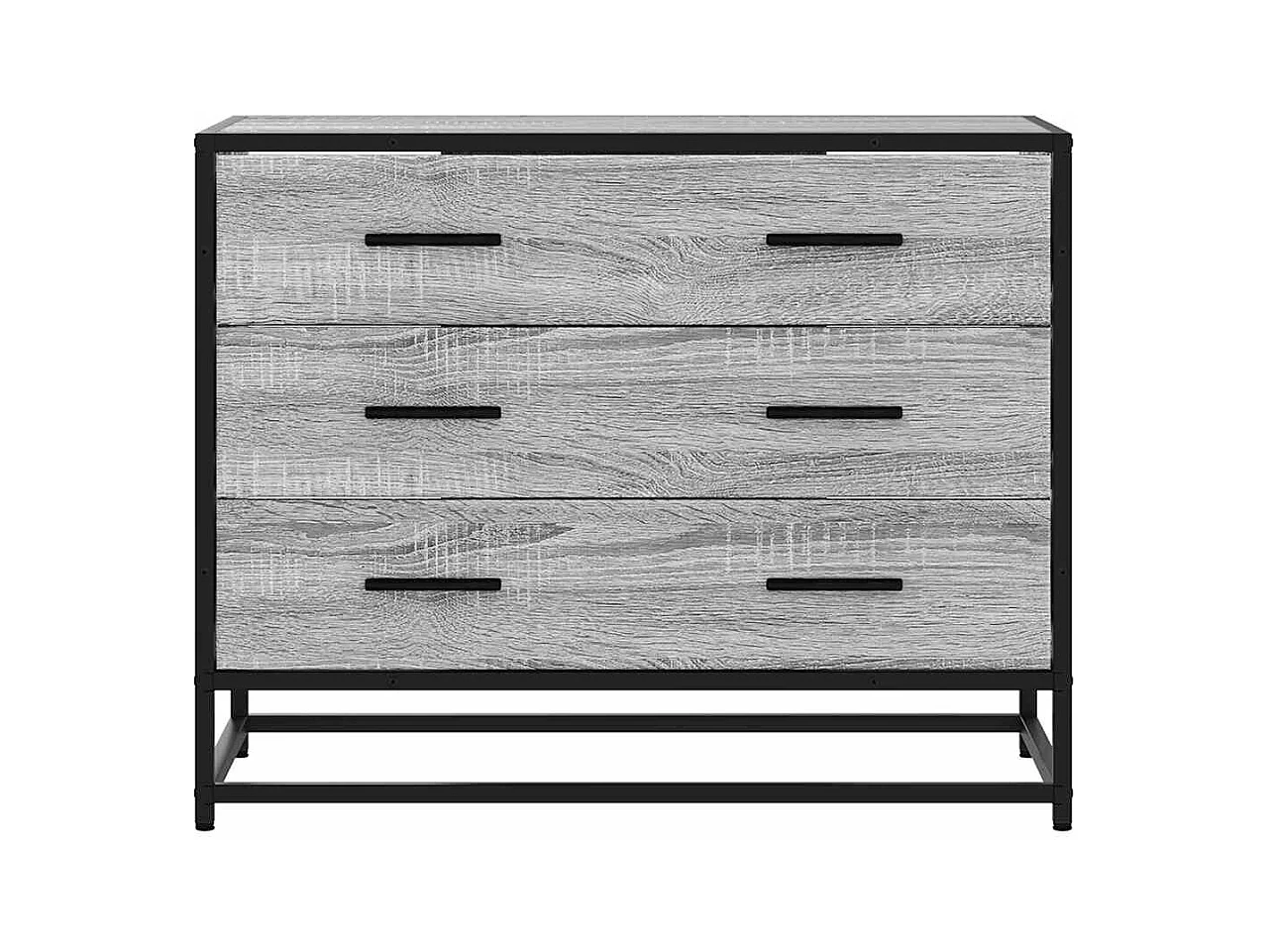 Sonoma grijze ladekast 70x41x56 cm bewerkt hout