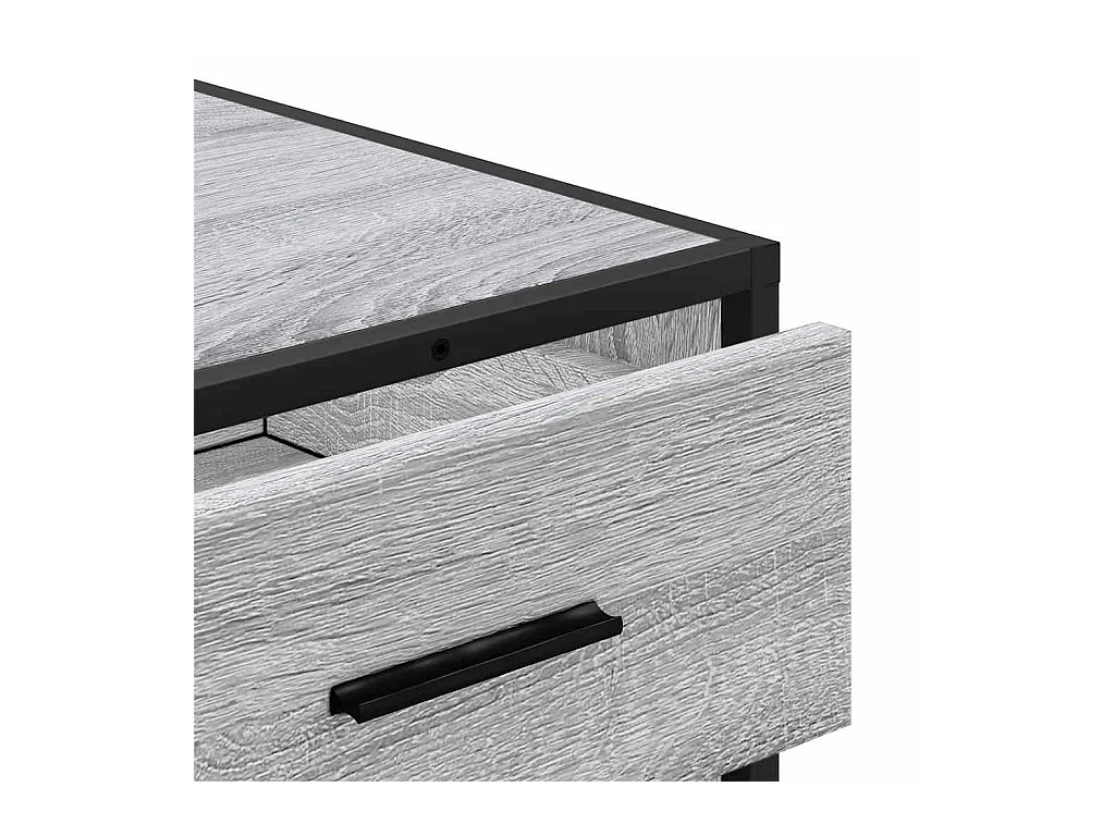 Sonoma grijze ladekast 70x41x56 cm bewerkt hout