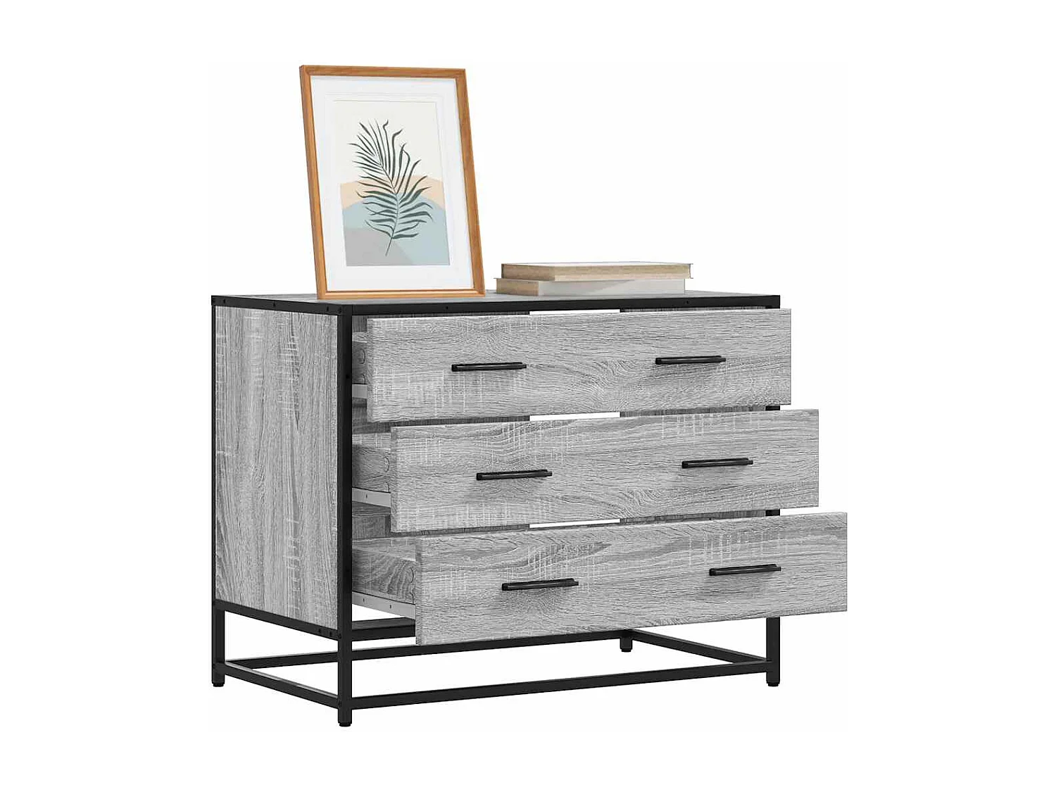 Commode sonoma gris 70x41x56 cm bois d'ingénierie