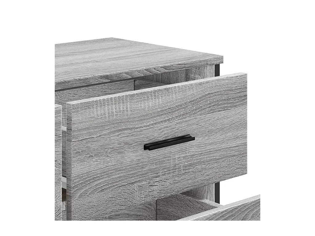 Sonoma grijze ladekast 91x35,5x74,5 cm bewerkt hout