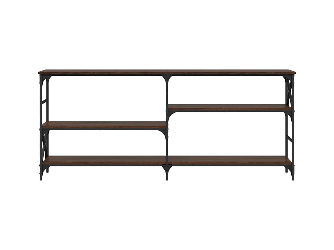 Table console chêne marron 180x29x76,5 cm bois d'ingénierie