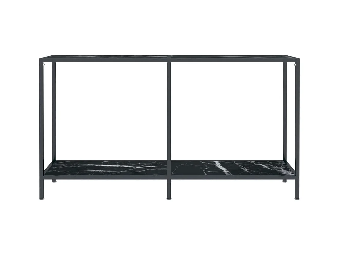 Table console Noir 140x35x75,5 cm Verre trempé
