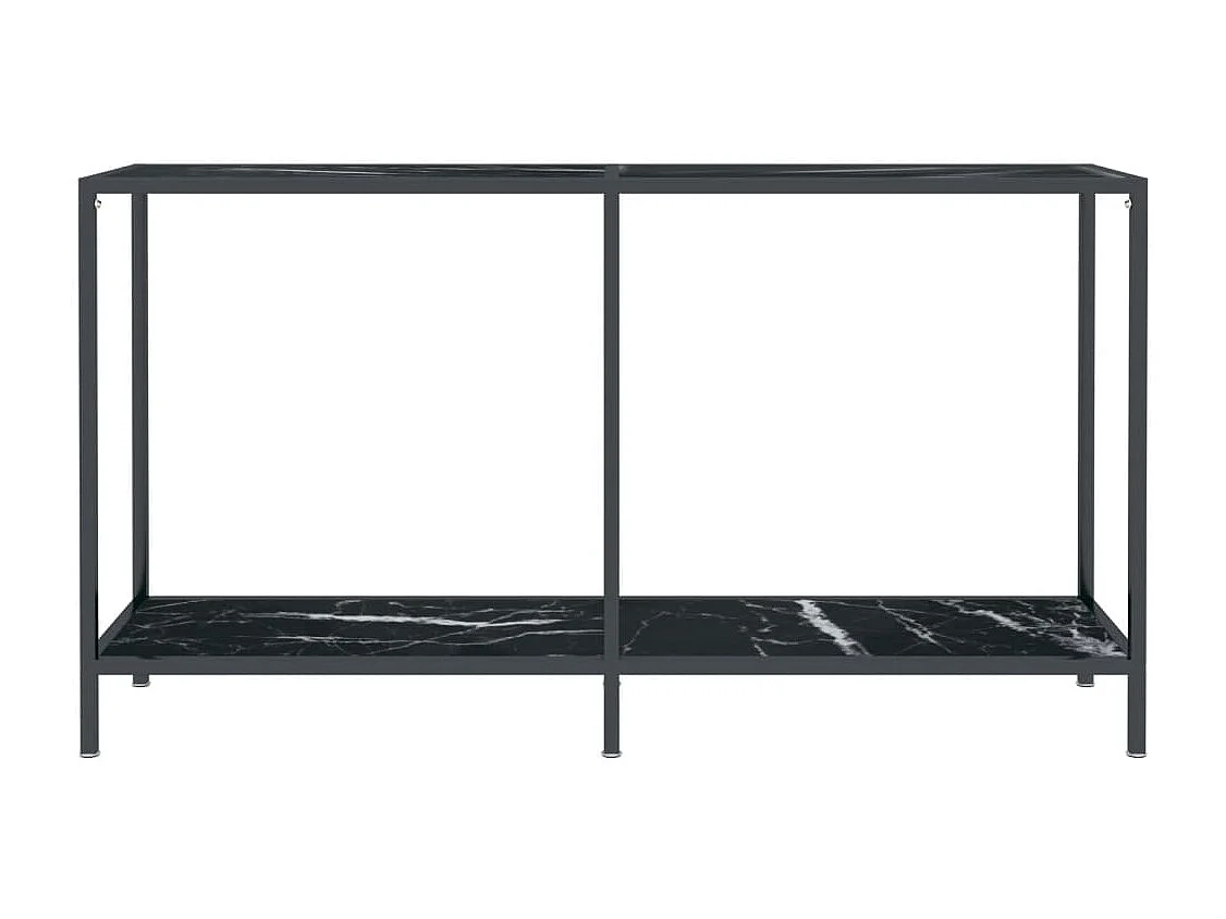 Table console Noir 140x35x75,5 cm Verre trempé