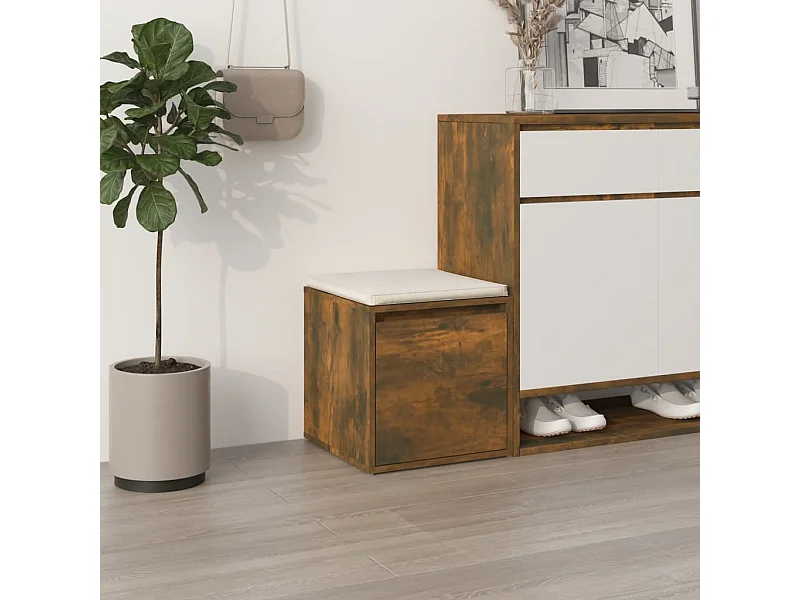 Ladekast Gerookt eikenhout 40,5x40x40 cm Technisch hout