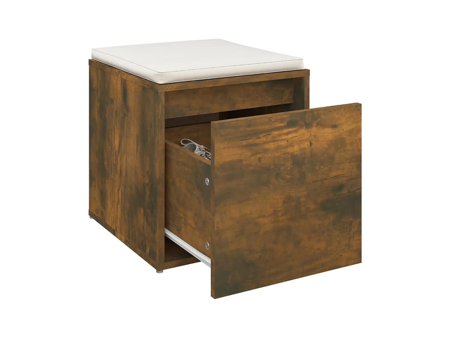 Ladekast Gerookt eikenhout 40,5x40x40 cm Technisch hout