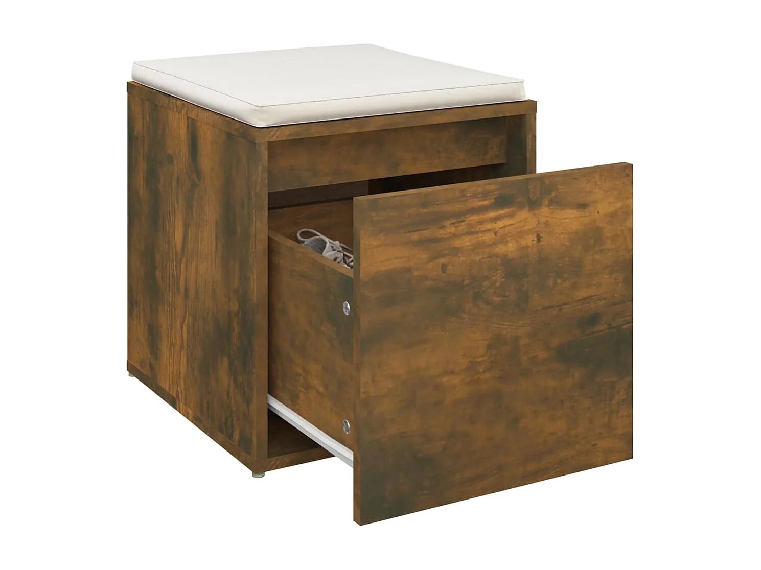 Tiroir boîte Chêne fumé 40,5x40x40 cm Bois d'ingénierie