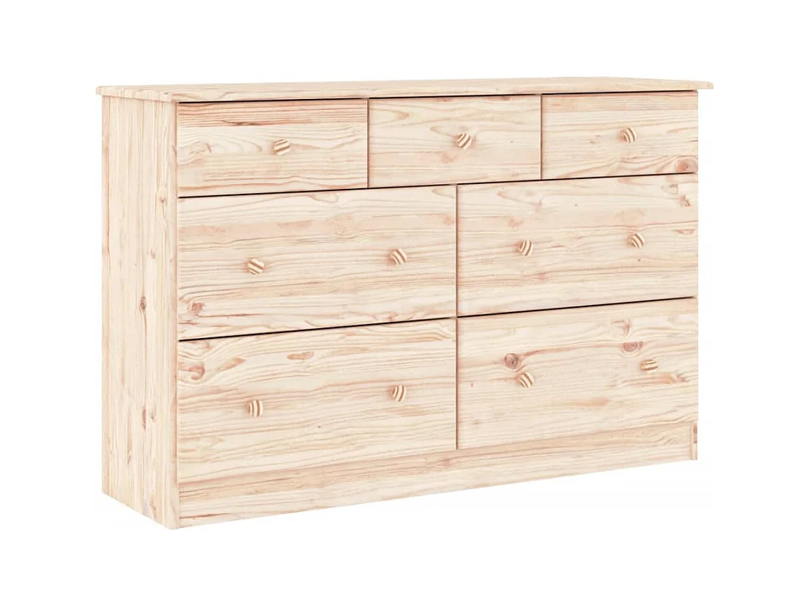 ladekast 112x35x73 cm massief grenenhout