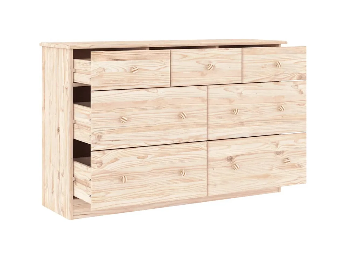 ladekast 112x35x73 cm massief grenenhout