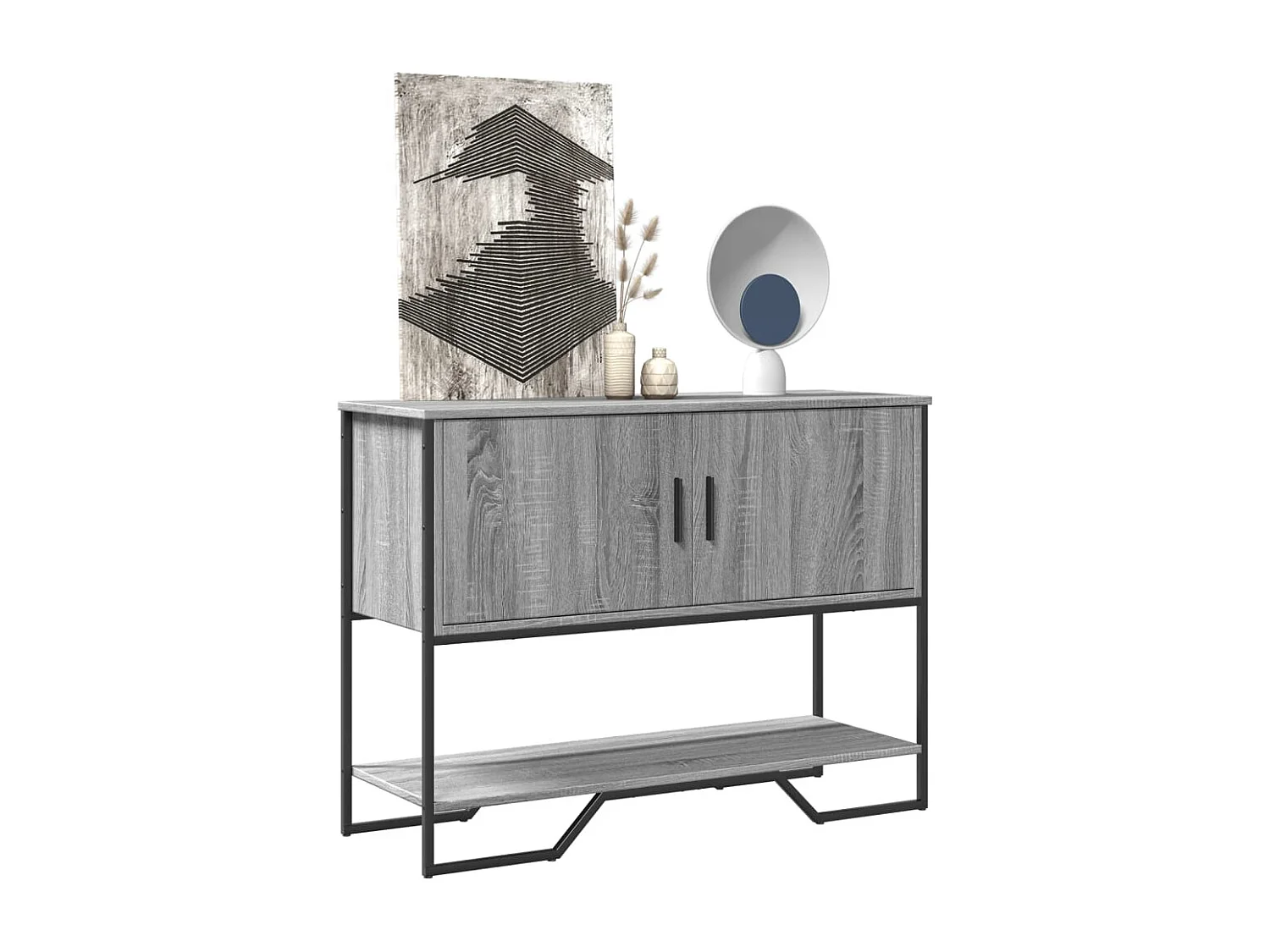 Sonoma grijze consoletafel 100x35x74,5 cm bewerkt hout