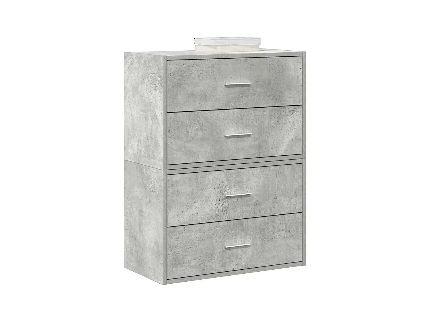 Kasten met 2 lades 2 stuks betongrijs bewerkt hout