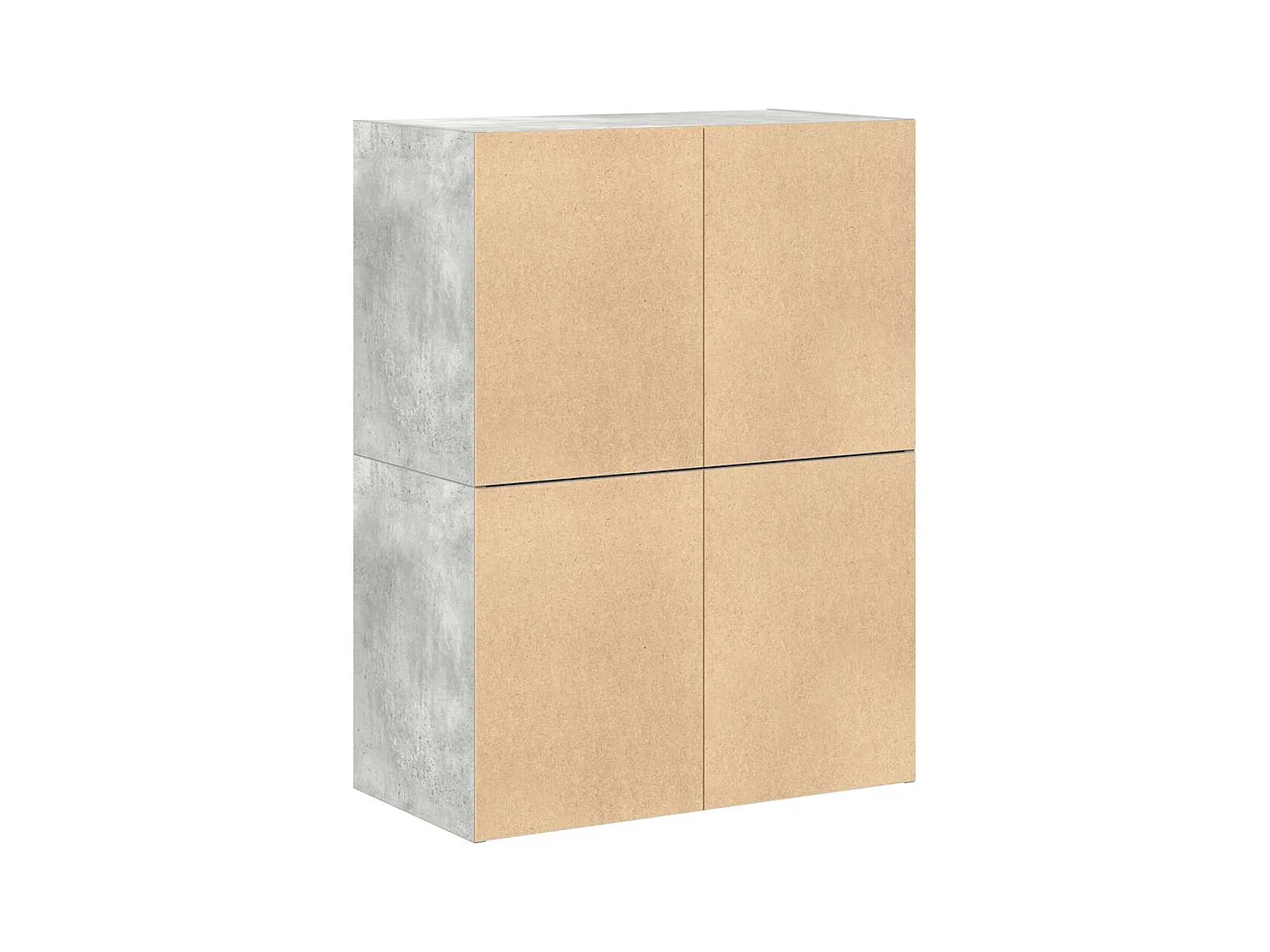 Kasten met 2 lades 2 stuks betongrijs bewerkt hout