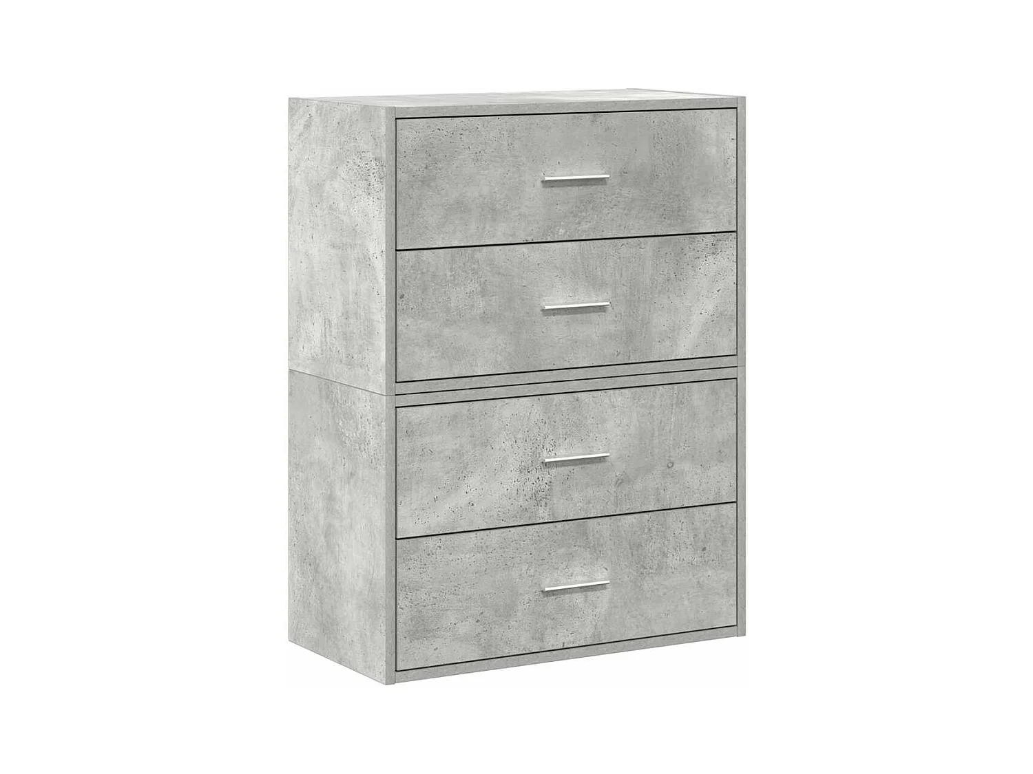 Kasten met 2 lades 2 stuks betongrijs bewerkt hout