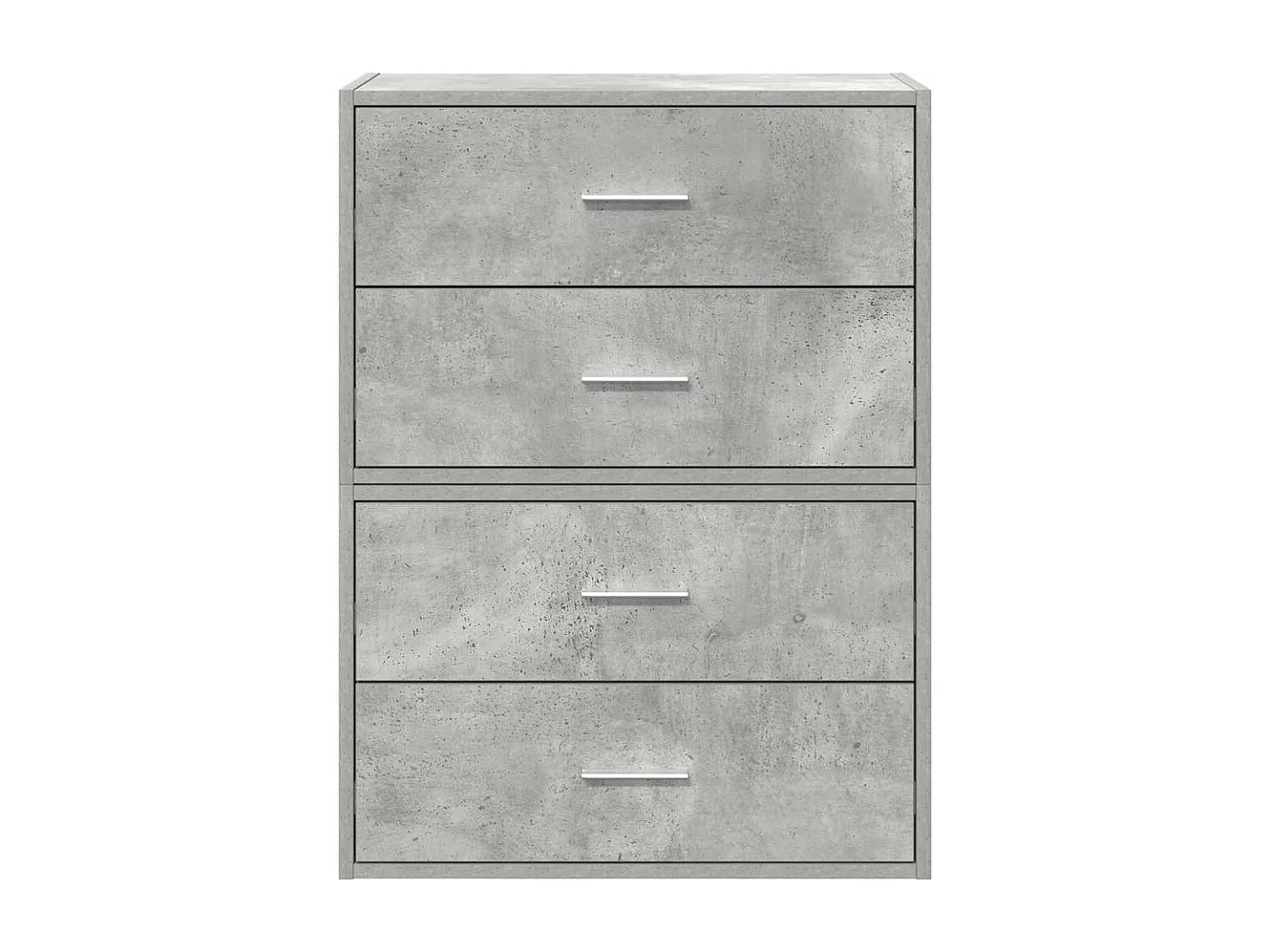 Armoires avec 2 tiroirs 2 pcs gris béton bois d'ingénierie