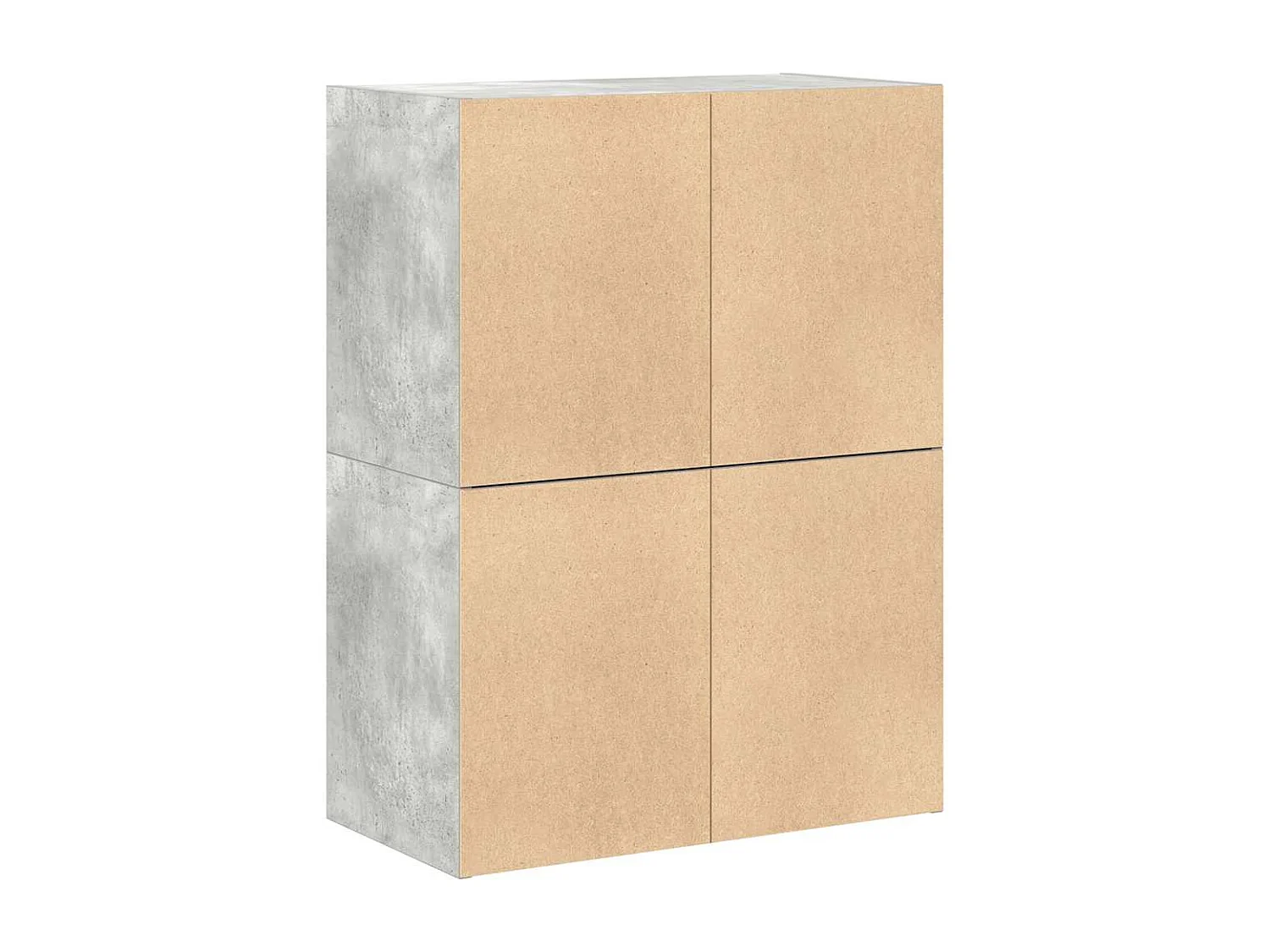 Armoires avec 2 tiroirs 2 pcs gris béton bois d'ingénierie