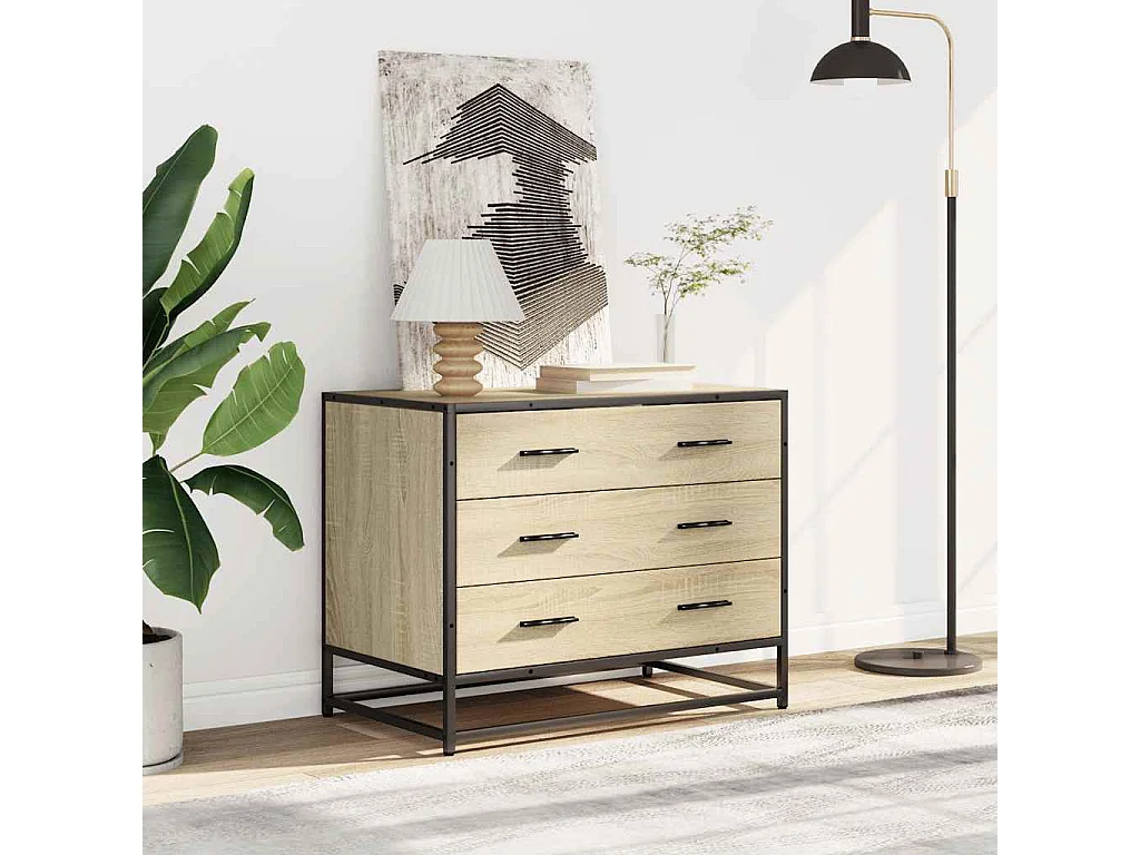 Commode chêne sonoma 70x41x56 cm bois d'ingénierie