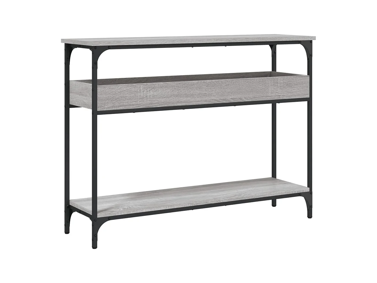 Consolle con ripiano Sonoma grigio 100x29x75 cm