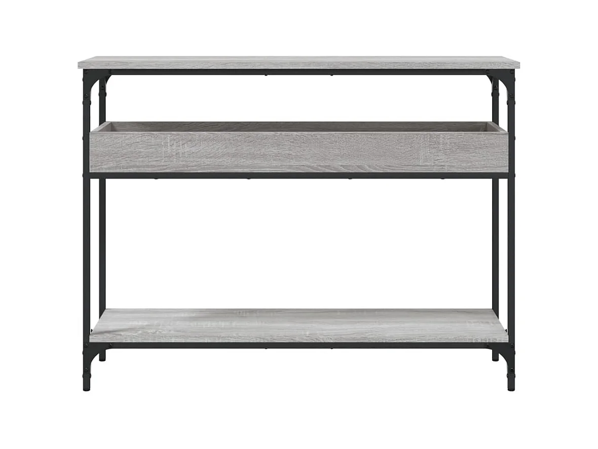 Consolle con ripiano Sonoma grigio 100x29x75 cm