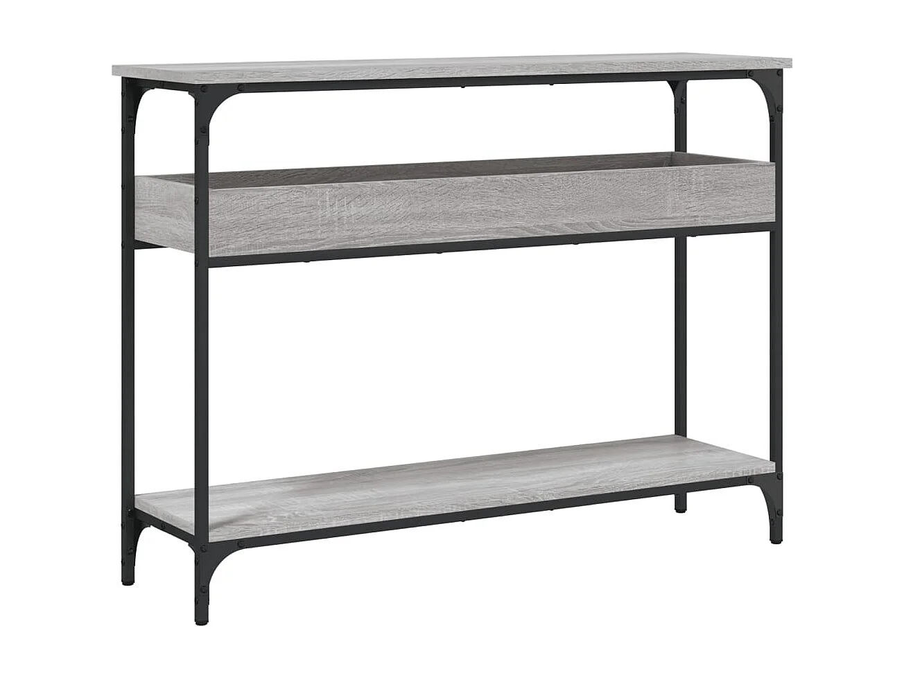 Consolle con ripiano Sonoma grigio 100x29x75 cm