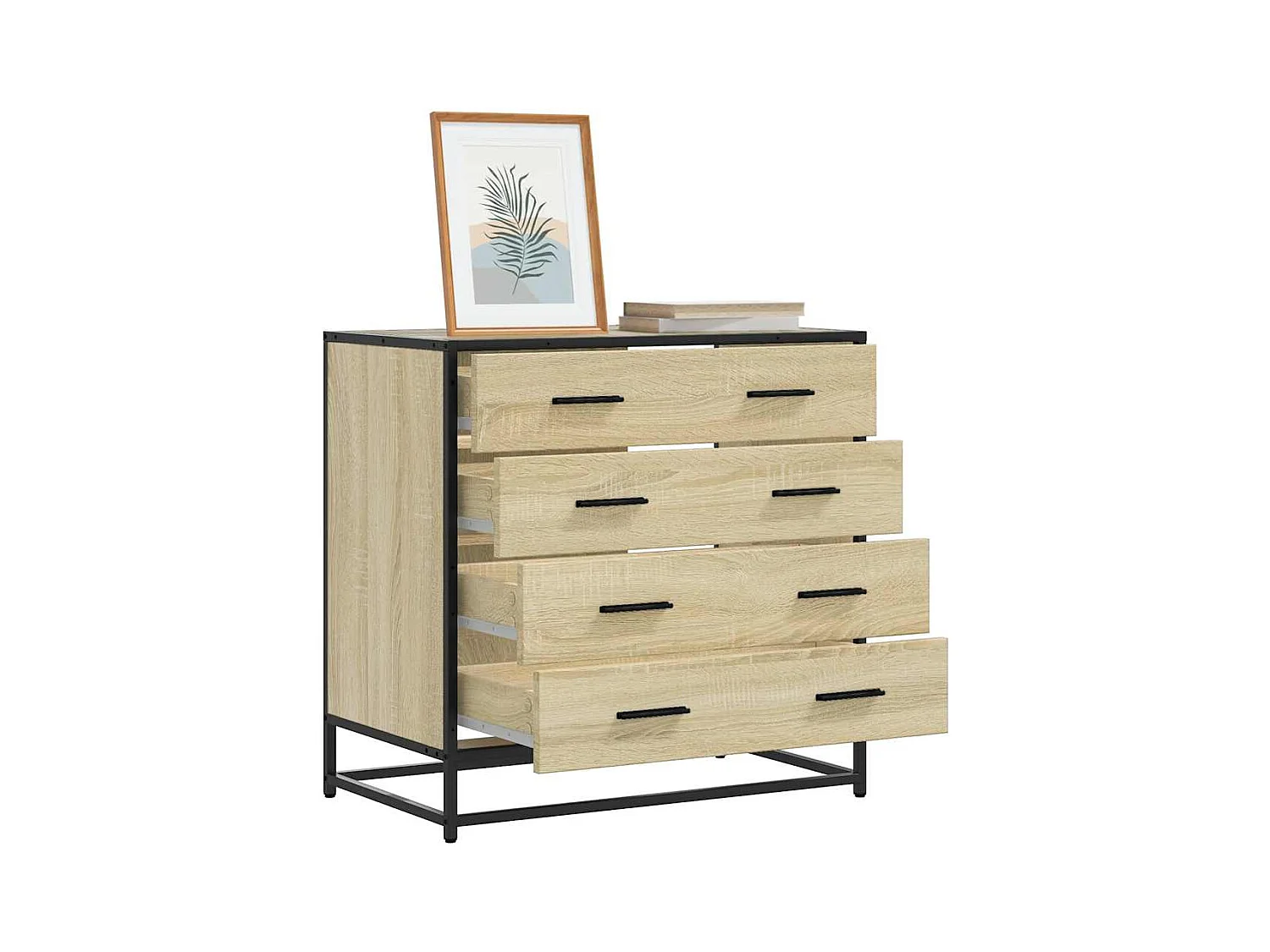 Cassettiera in rovere Sonoma 70x41x70 cm in legno ingegnerizzato