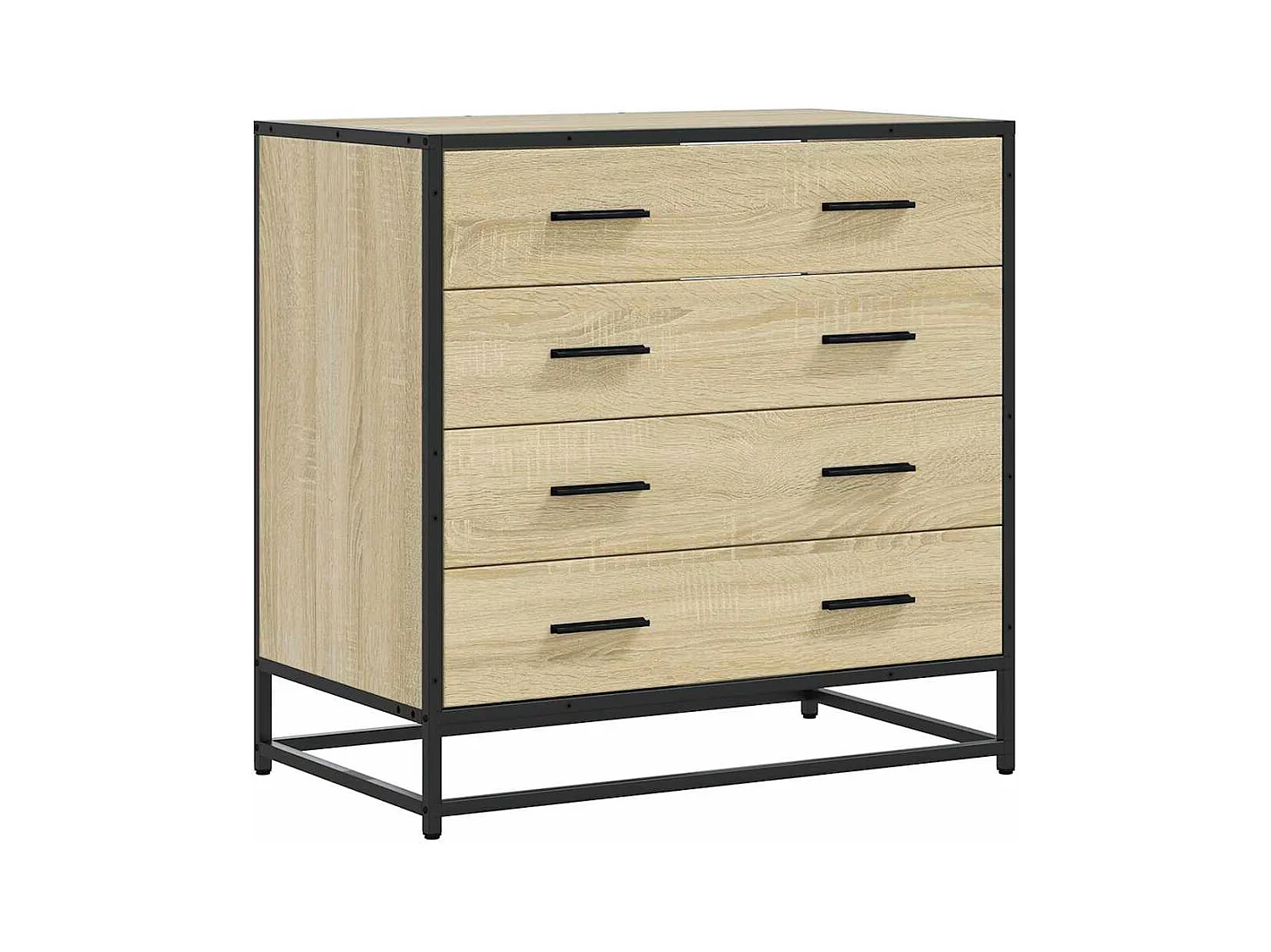 Cassettiera in rovere Sonoma 70x41x70 cm in legno ingegnerizzato