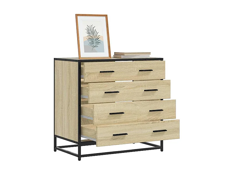 Commode chêne sonoma 70x41x70 cm bois d'ingénierie