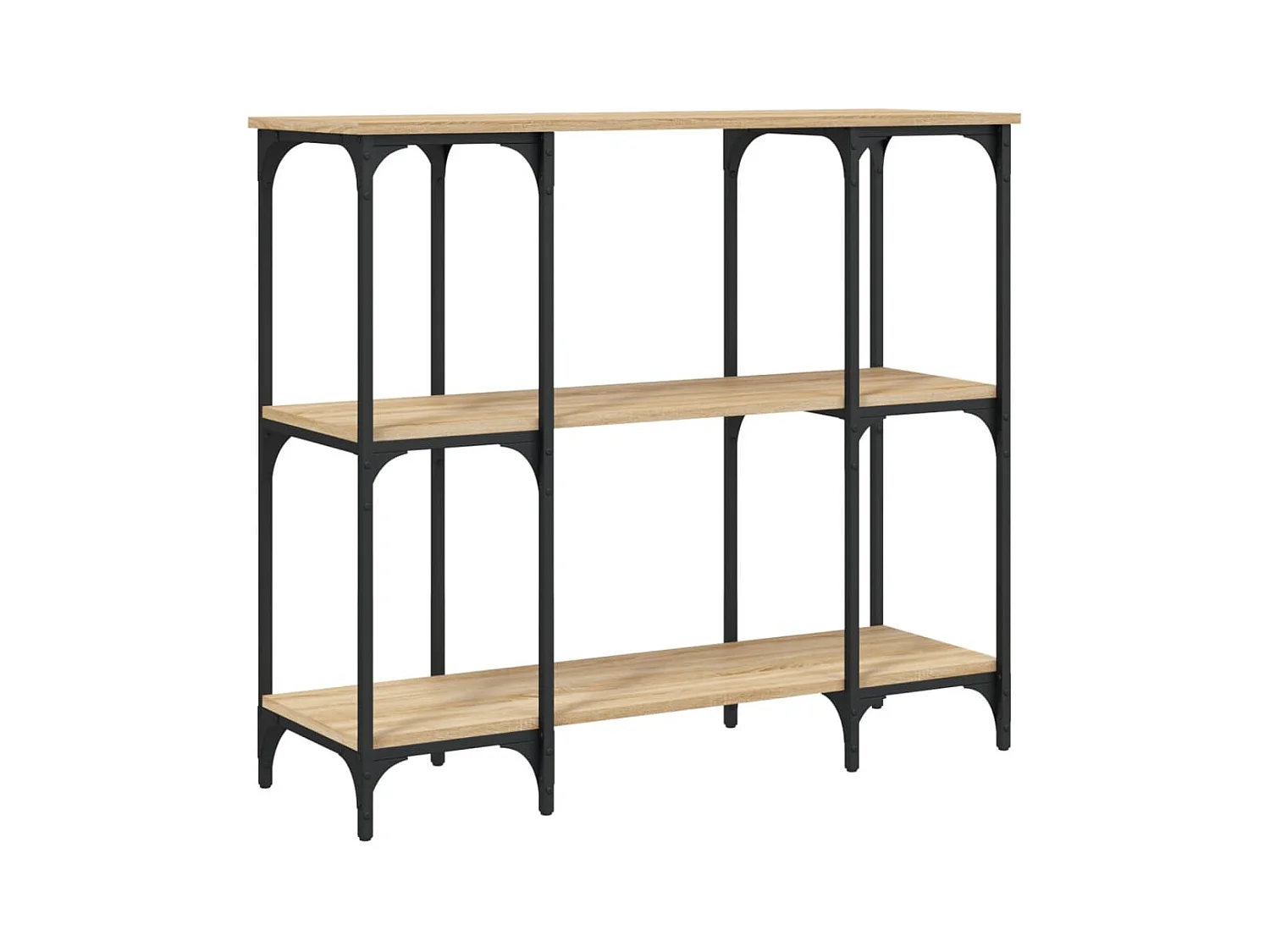 Table console chêne sonoma 102x35x90 cm bois d'ingénierie