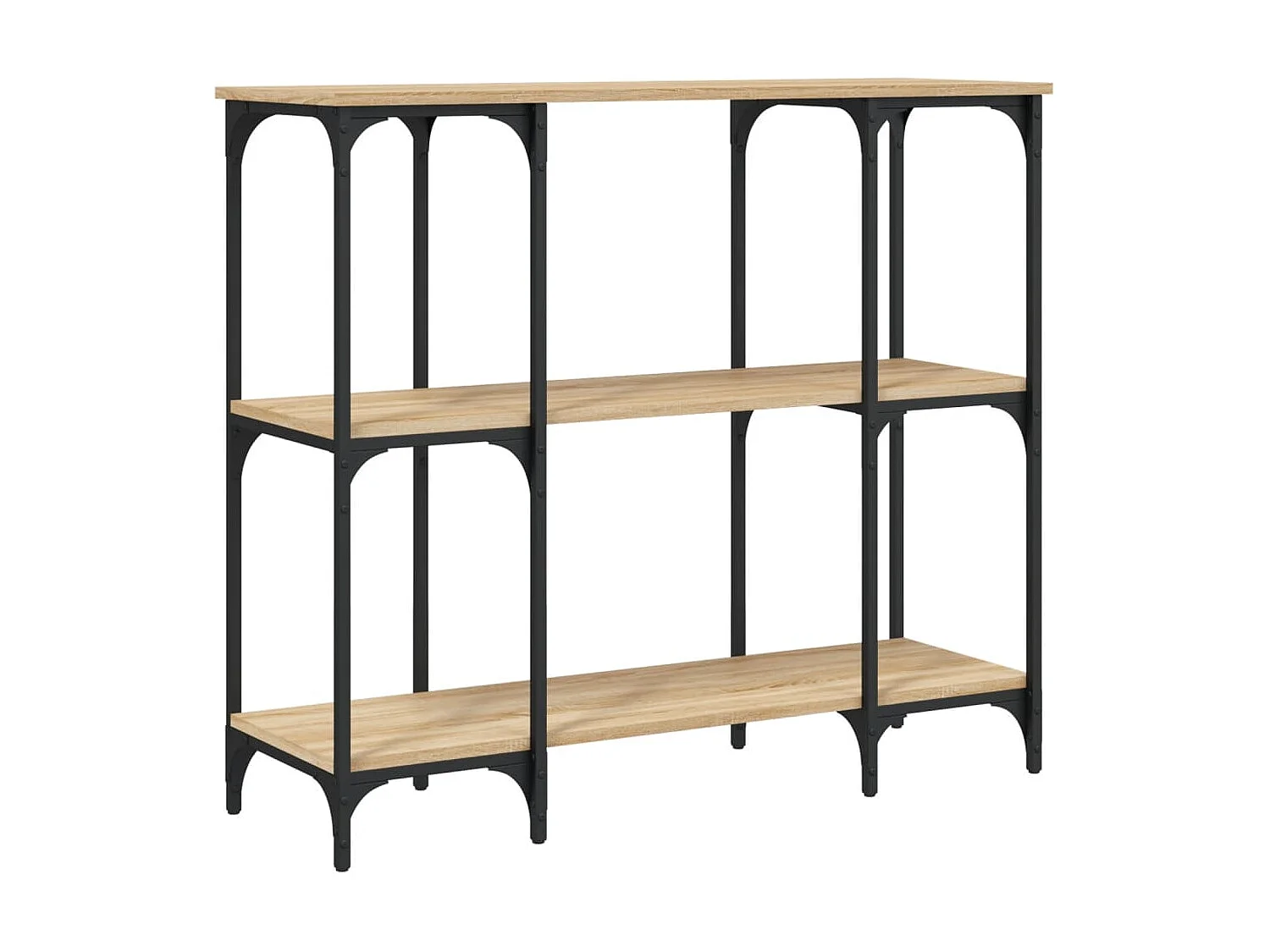 Table console chêne sonoma 102x35x90 cm bois d'ingénierie