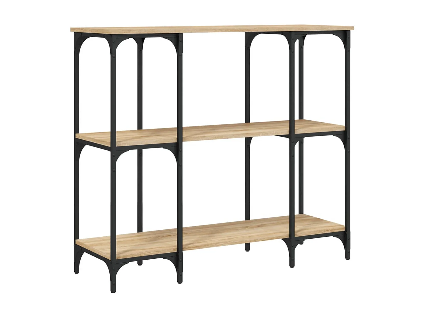 Table console chêne sonoma 102x35x90 cm bois d'ingénierie